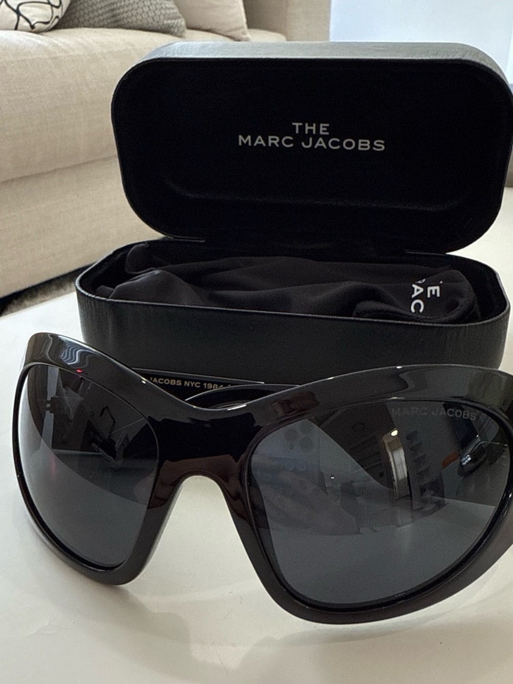 Marc Jacobs Black Oversized Butterfly Sunglasses